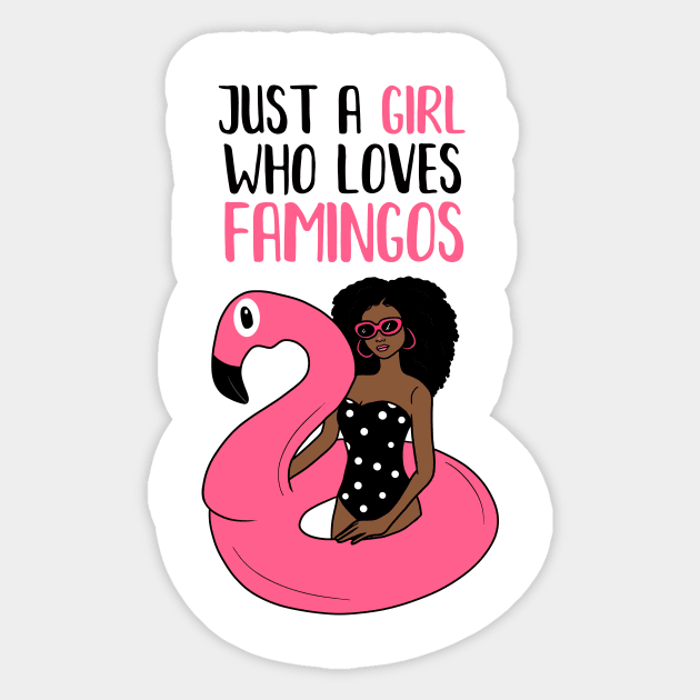 Just a Girl Who Loves Flamingos, Flamingo Lover Sticker by logiamerch